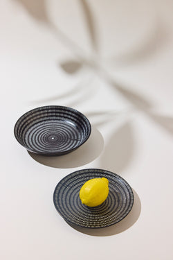 Bowl & Plate Set - Black & White