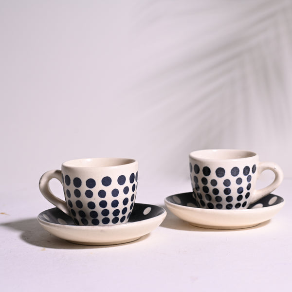 Playful Dot Cup & Saucer - Set of 4