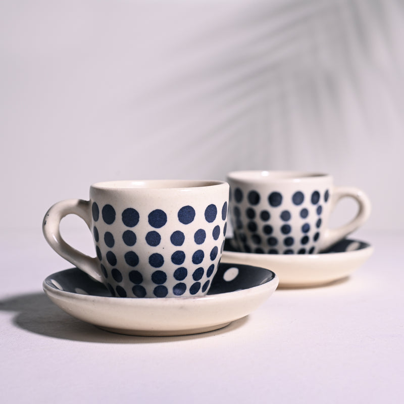 Playful Dot Cup & Saucer - Set of 4