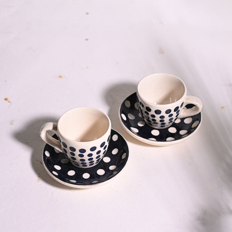 Playful Dot Cup & Saucer - Set of 4