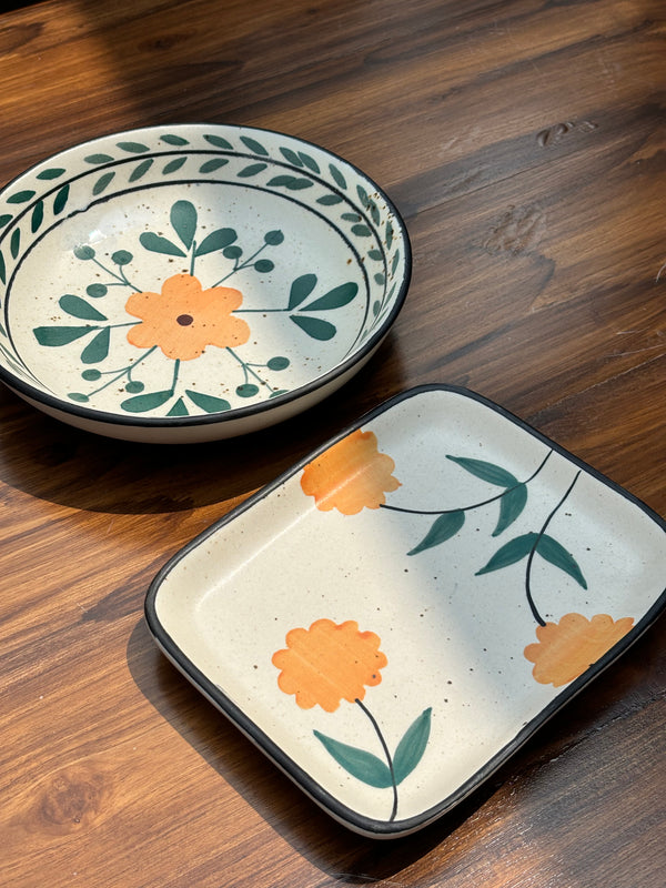 Sunburst Floral plates