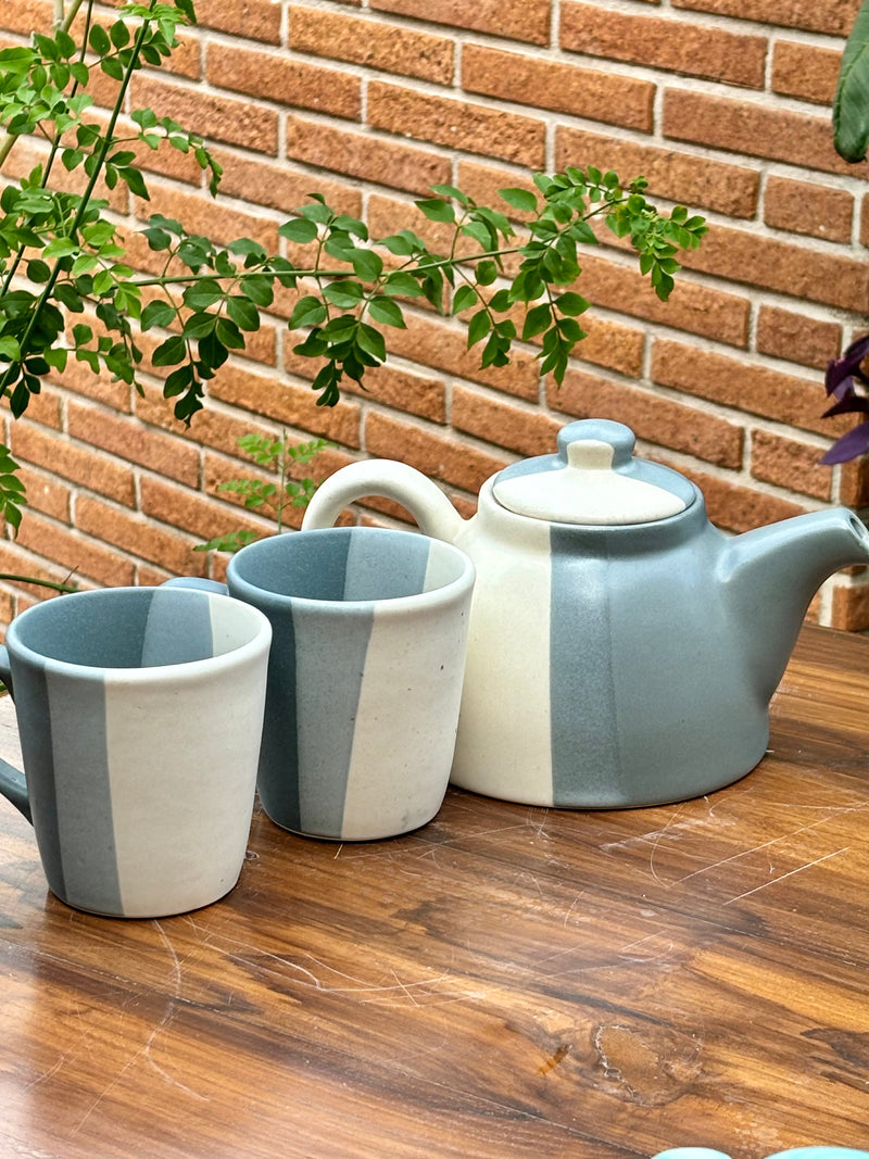 Grey Horizon Ceramic Kettle Set