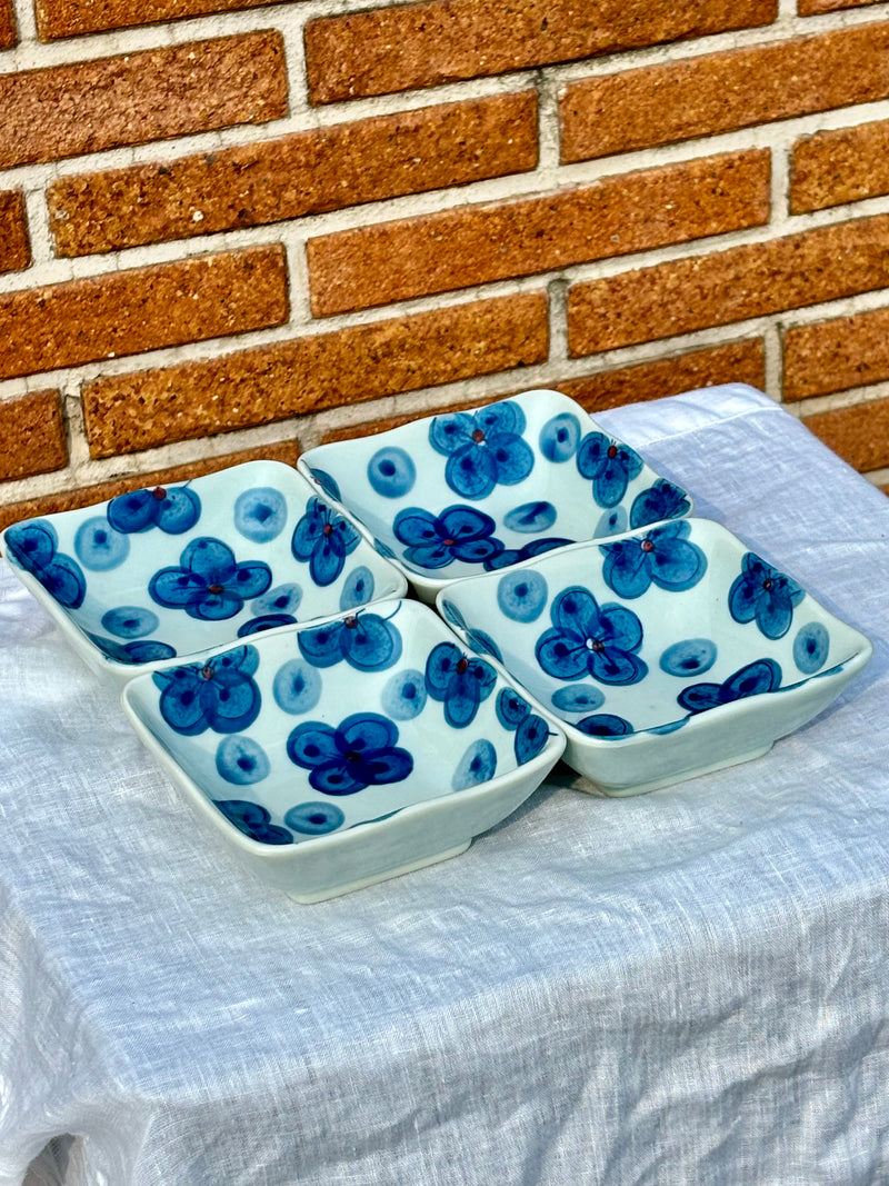 Blue Blossom Ceramic Bowls set of 4