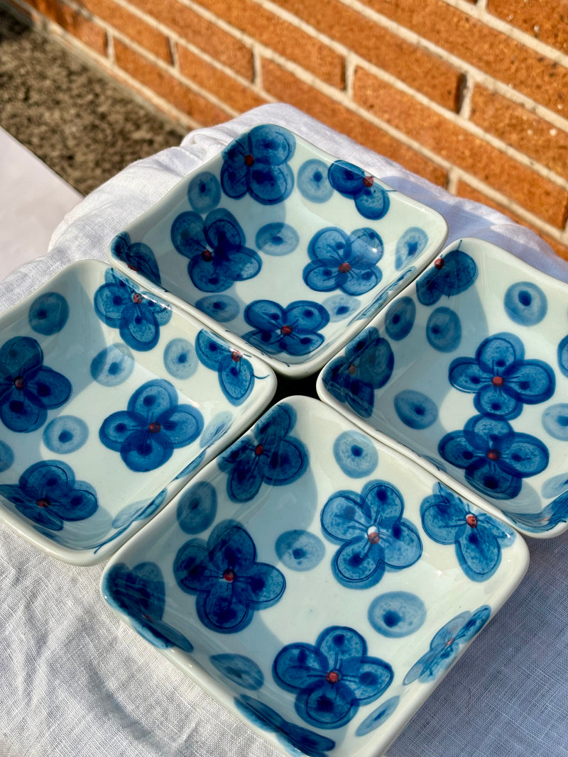 Blue Blossom Ceramic Bowls set of 4